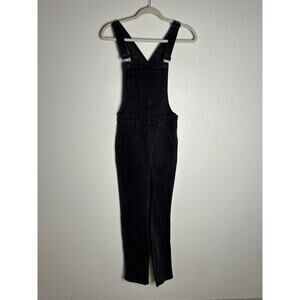 Madewell Skinny Denim Overalls Lunar Wash Faded Black Edition Stretch Size Small